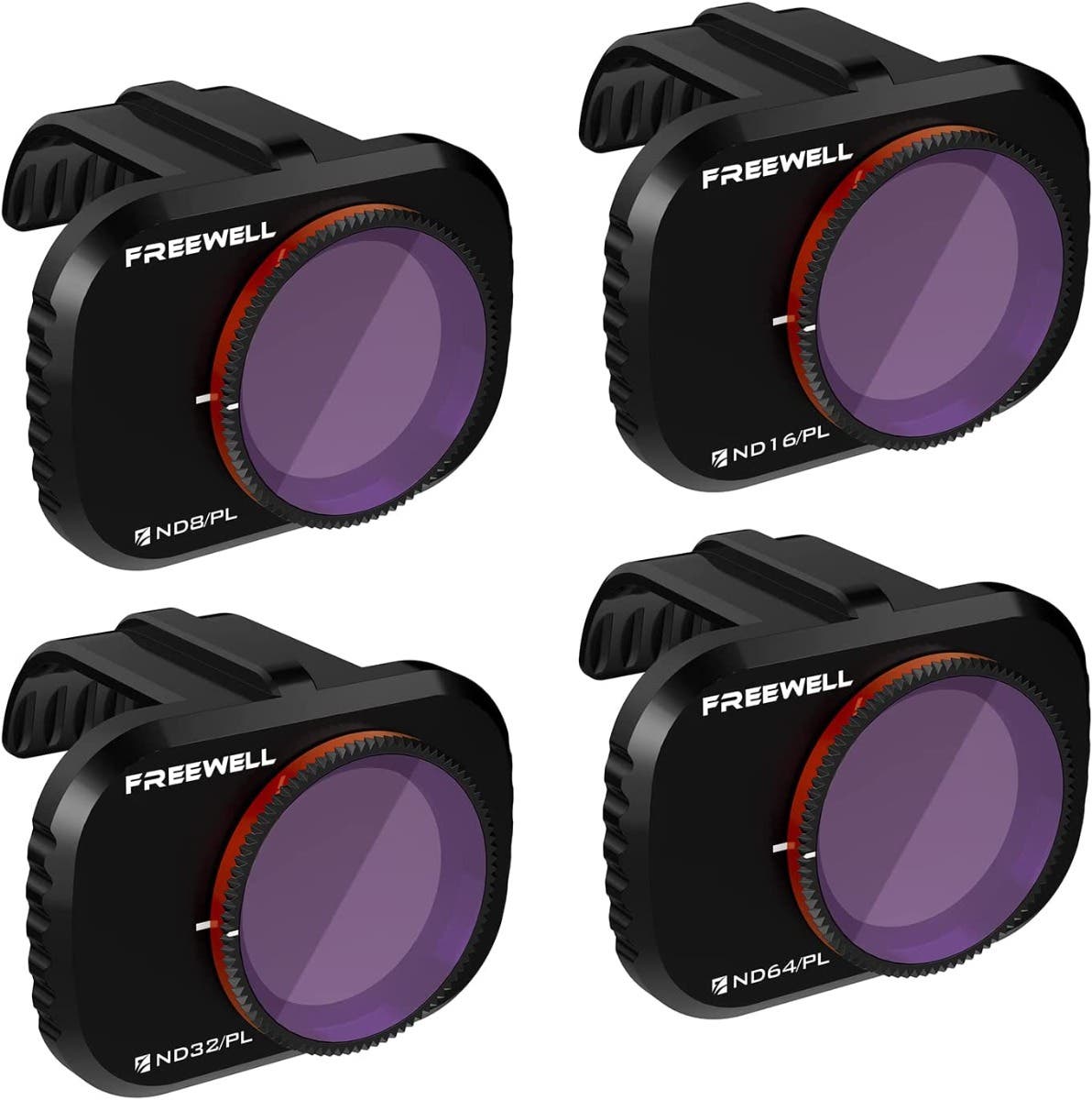 Freewell Bright Day ND/PL Lens Filter 4-Pack Kit for DJI Mavic Mini/Mini 2/Mini SE Drone